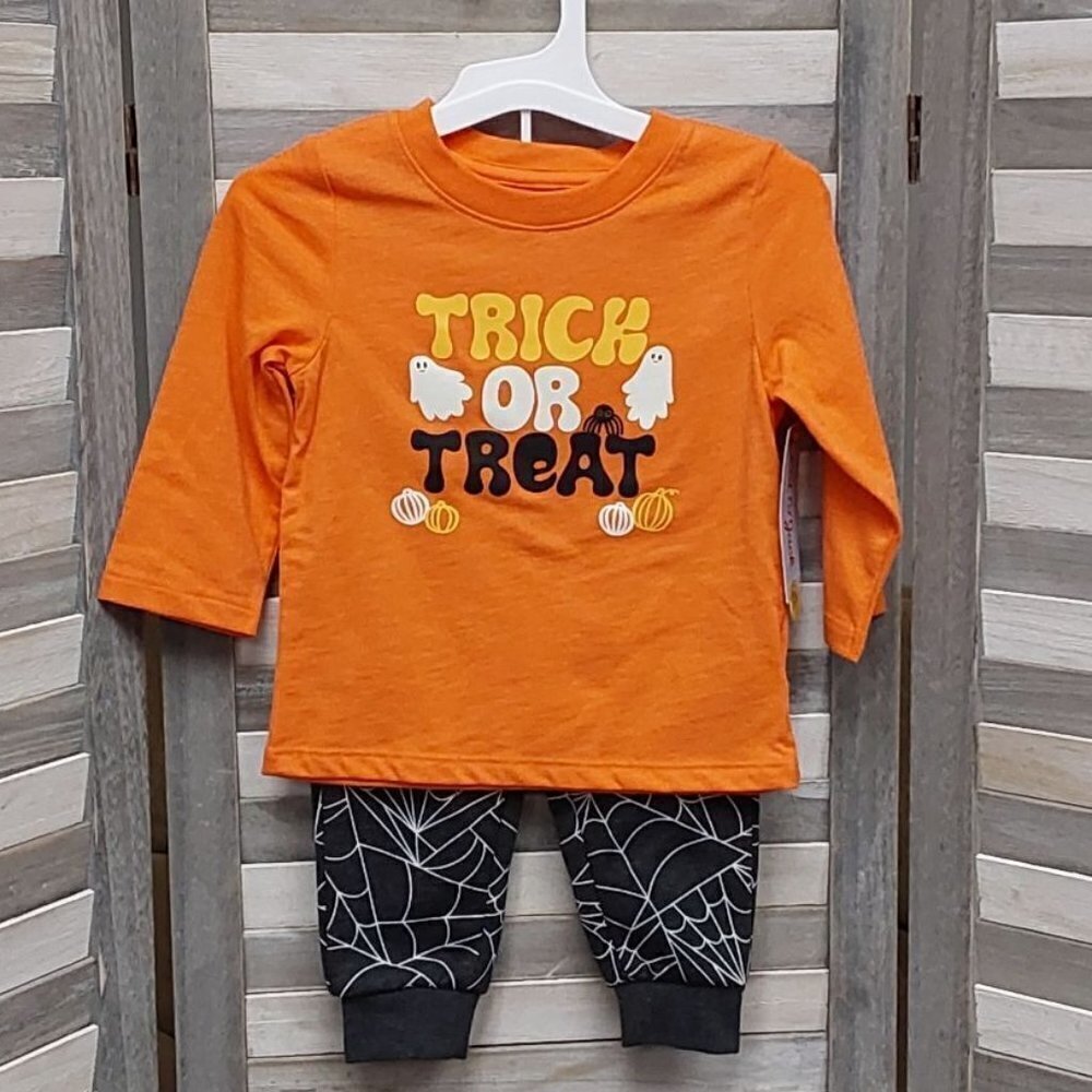 Cat & Jack Boys’ Halloween Fleece Jogger Pants Set – “Trick or Treat | 12 Months